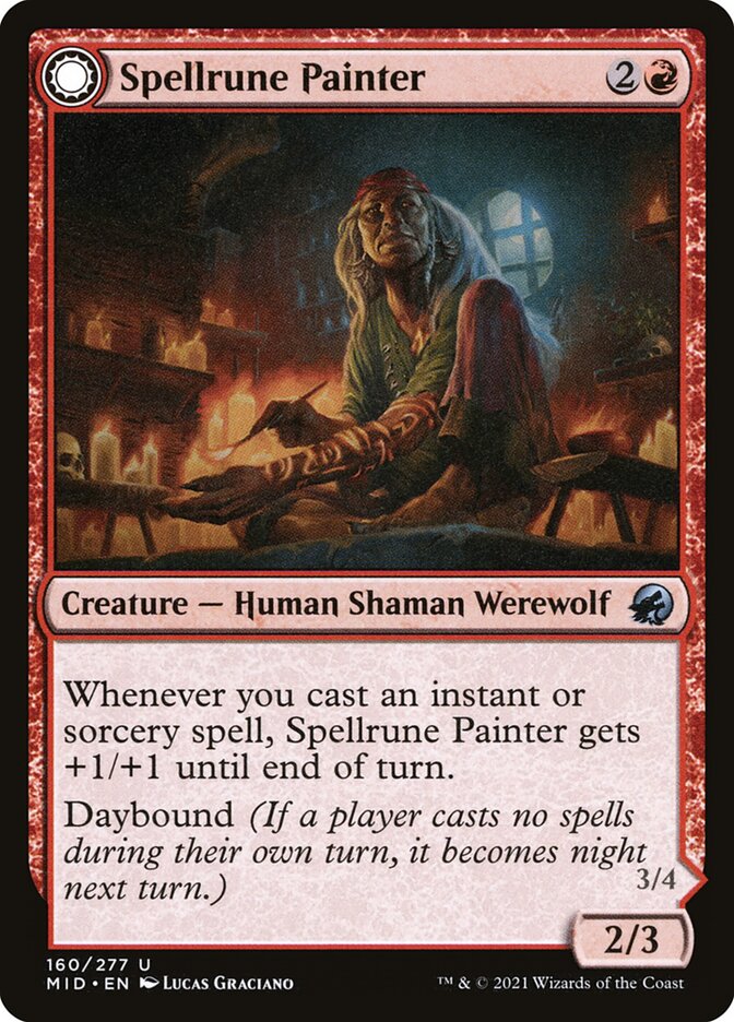 Spellrune Painter // Spellrune Howler 160 (Innistrad: Midnight Hunt)  - Foil | Good Games Adelaide SA