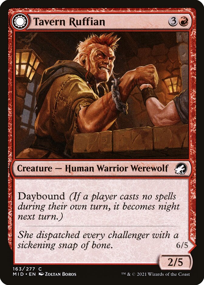 Tavern Ruffian // Tavern Smasher 163 (Innistrad: Midnight Hunt)  - Foil | Good Games Adelaide SA