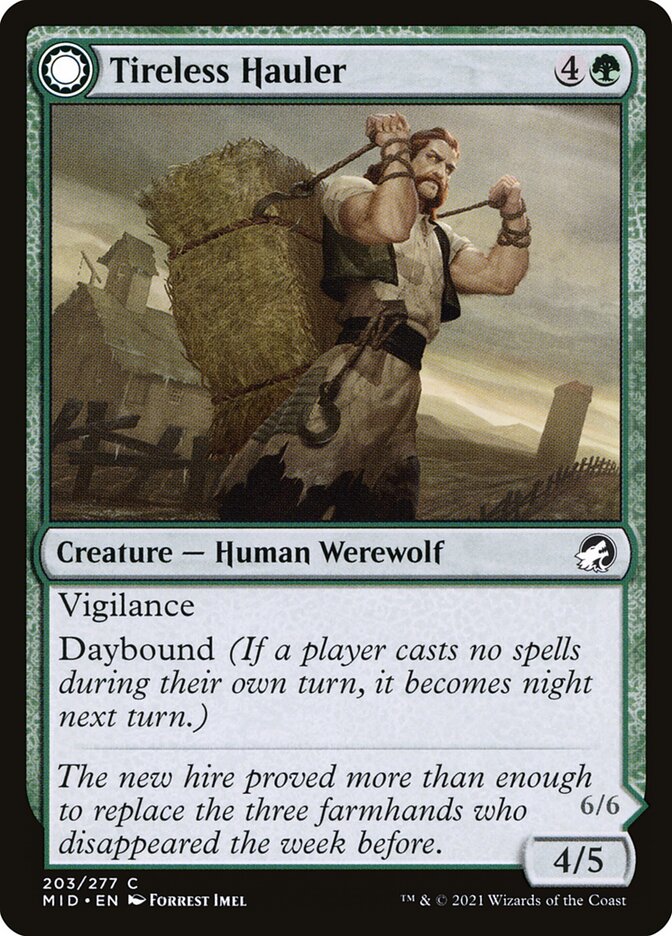 Tireless Hauler // Dire-Strain Brawler 203 (Innistrad: Midnight Hunt)  | Good Games Adelaide SA