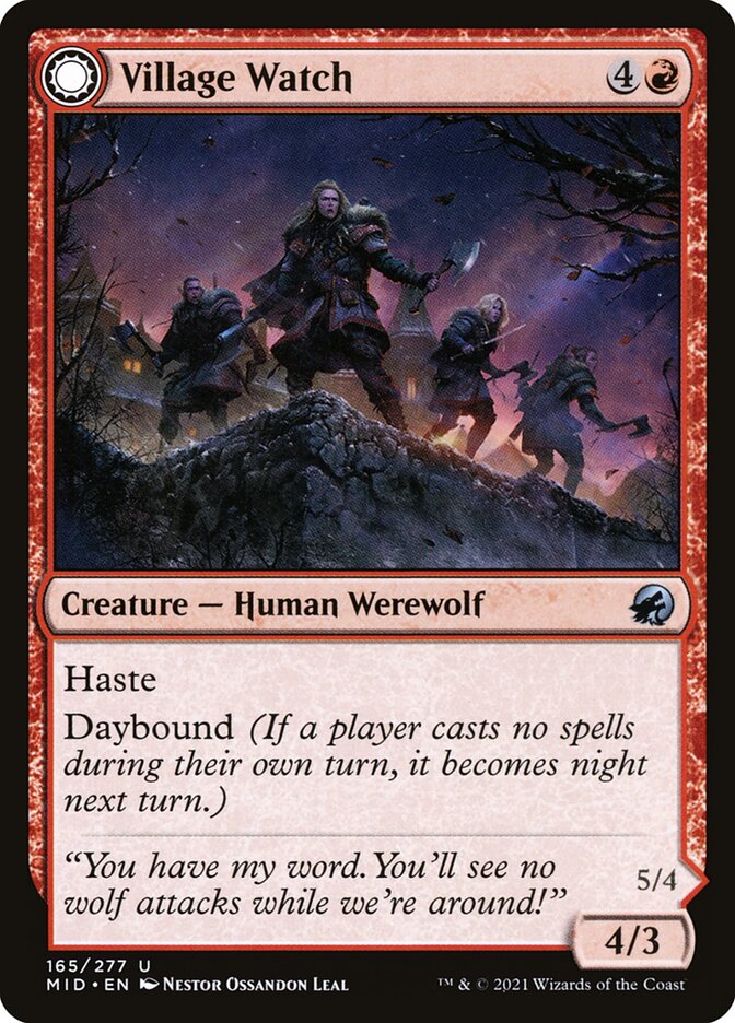 Village Watch // Village Reavers 165 (Innistrad: Midnight Hunt)  - Foil | Good Games Adelaide SA