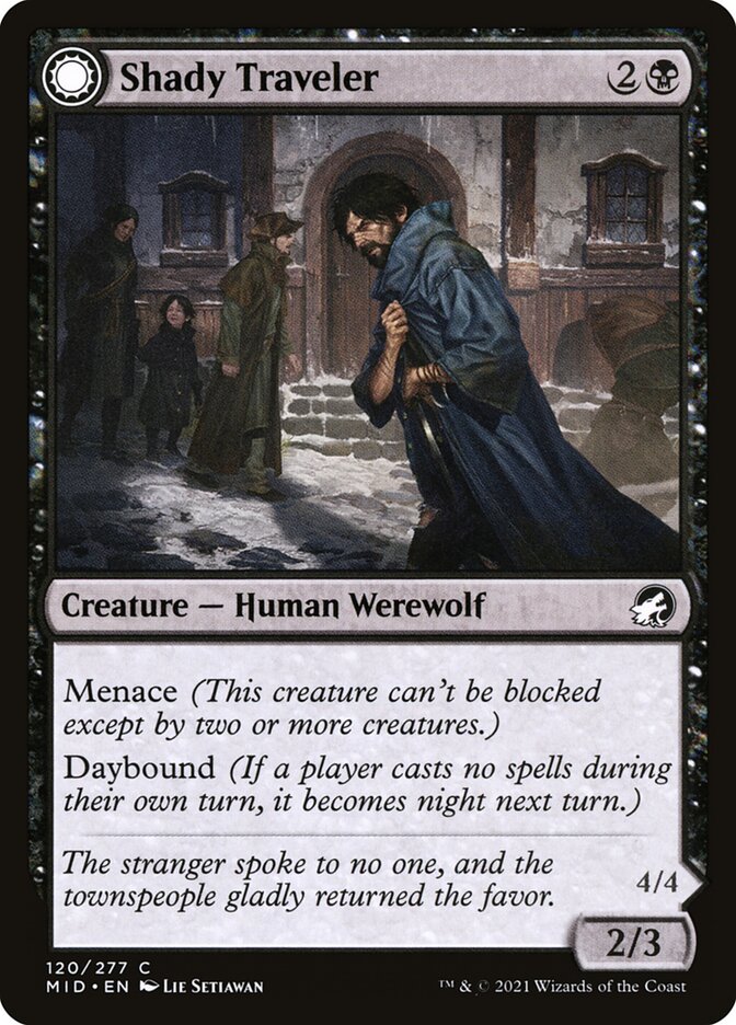 Shady Traveler // Stalking Predator 120 (Innistrad: Midnight Hunt)  | Good Games Adelaide SA