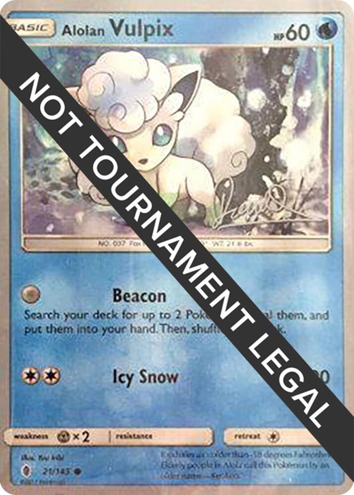Alolan Vulpix 2017 Diego Cassiraga 21/145 (World Championship Decks)  | Good Games Adelaide SA