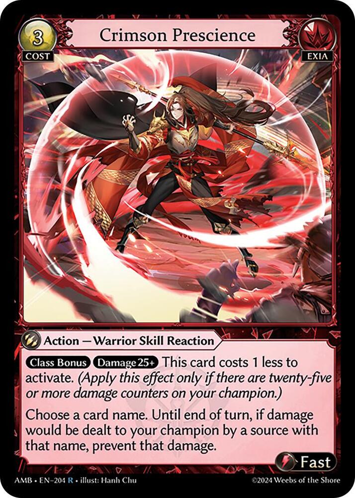Crimson Prescience 204 (Mortal Ambition)  - Foil | Good Games Adelaide SA