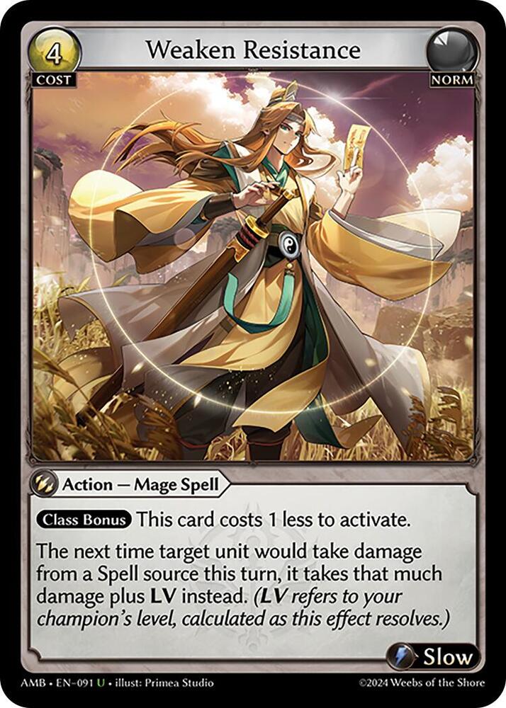 Weaken Resistance 091 (Mortal Ambition)  - Foil | Good Games Adelaide SA