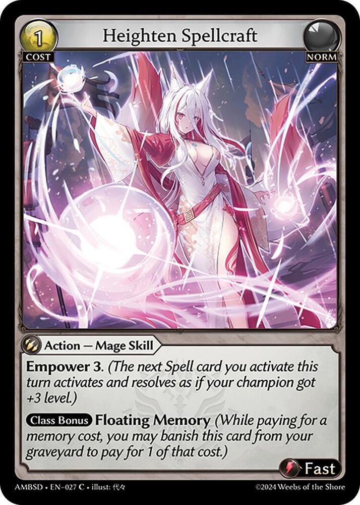 Heighten Spellcraft 027 (Mortal Ambition Starter Decks)  | Good Games Adelaide SA