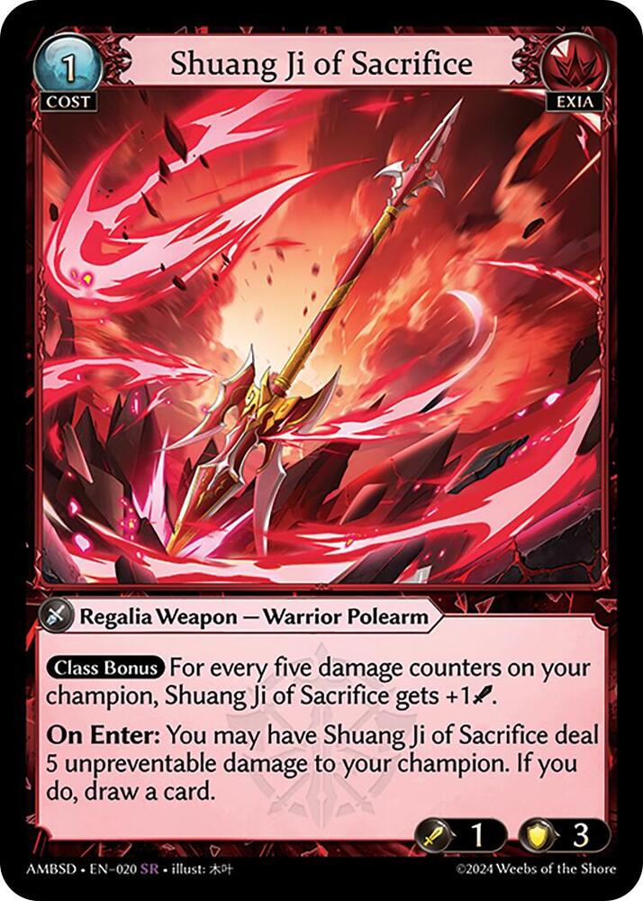 Shuang Ji of Sacrifice 020 (Mortal Ambition Starter Decks)  | Good Games Adelaide SA