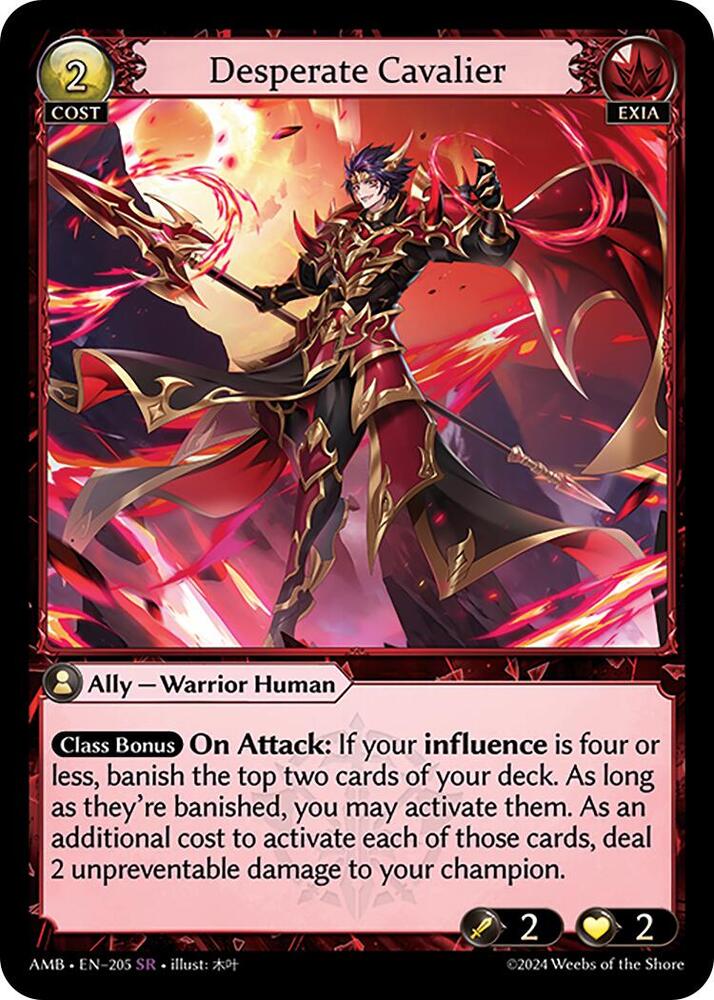 Desperate Cavalier 205 (Mortal Ambition)  - Foil | Good Games Adelaide SA