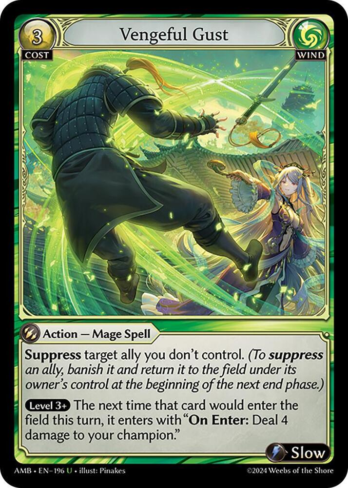 Vengeful Gust 196 (Mortal Ambition)  - Foil | Good Games Adelaide SA