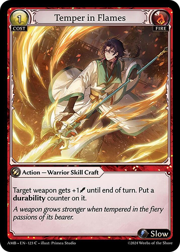 Temper in Flames 123 (Mortal Ambition)  - Foil | Good Games Adelaide SA