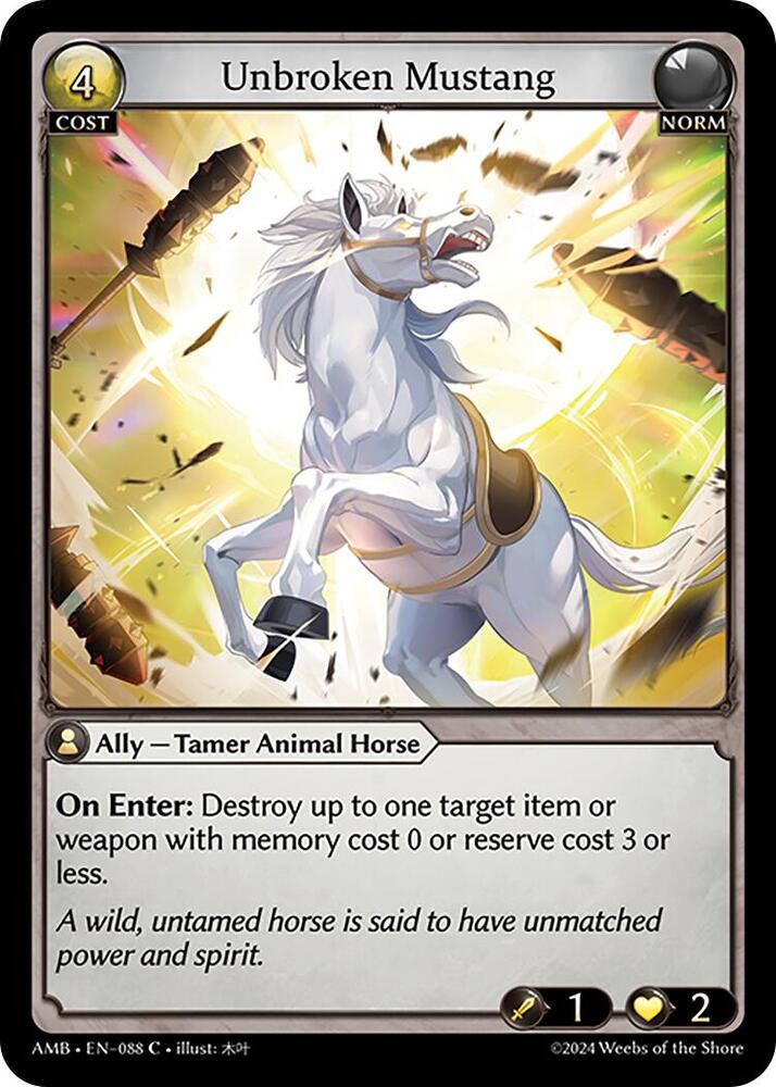Unbroken Mustang 088 (Mortal Ambition)  - Foil | Good Games Adelaide SA