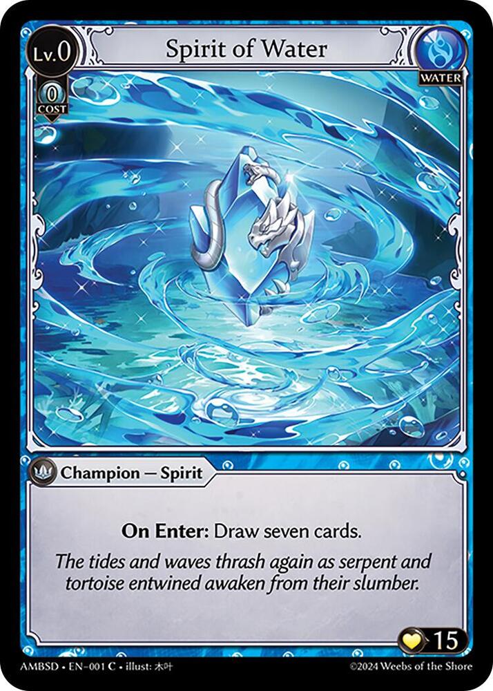 Spirit of Water 001 (Mortal Ambition Starter Decks)  | Good Games Adelaide SA