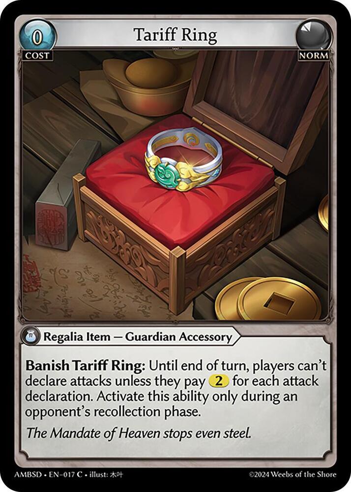 Tariff Ring 017 (Mortal Ambition Starter Decks)  | Good Games Adelaide SA