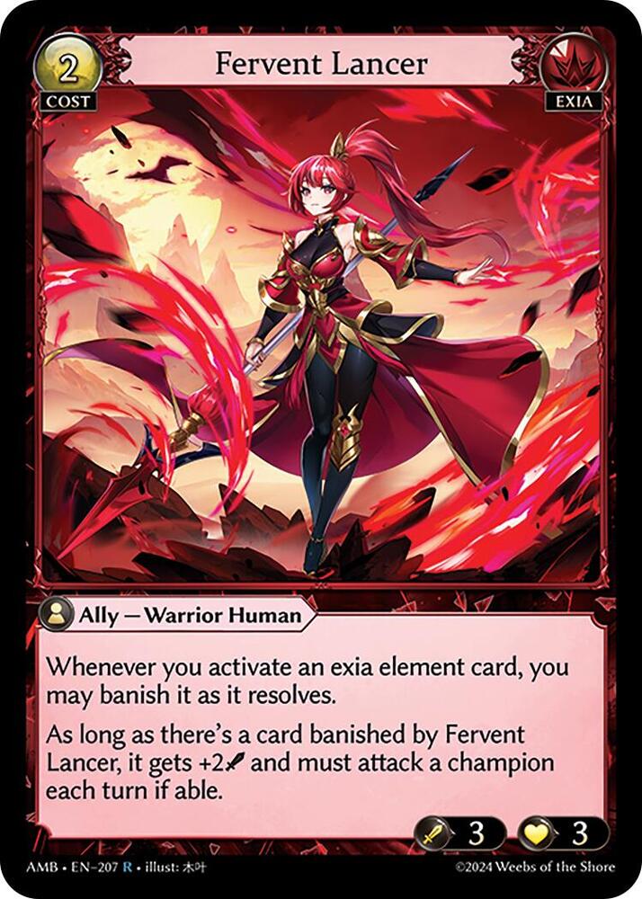 Fervent Lancer 207 (Mortal Ambition)  - Foil | Good Games Adelaide SA