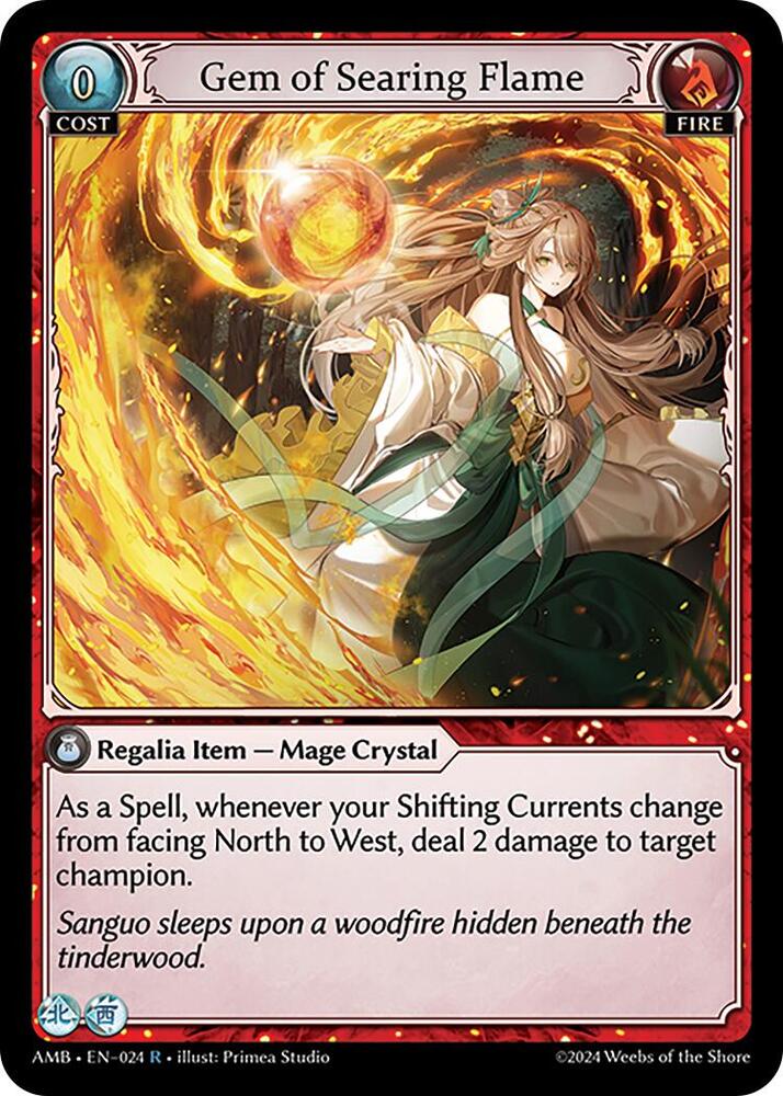 Gem of Searing Flame 024 (Mortal Ambition)  - Foil | Good Games Adelaide SA
