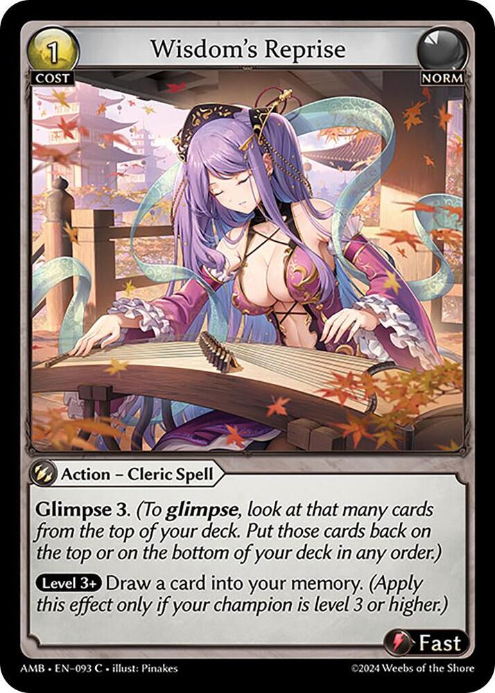 Wisdoms Reprise 093 (Mortal Ambition)  - Foil | Good Games Adelaide SA