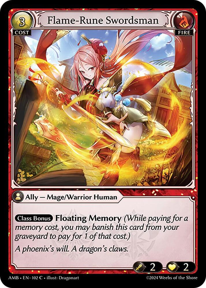 Flame Rune Swordsman 102 (Mortal Ambition)  | Good Games Adelaide SA
