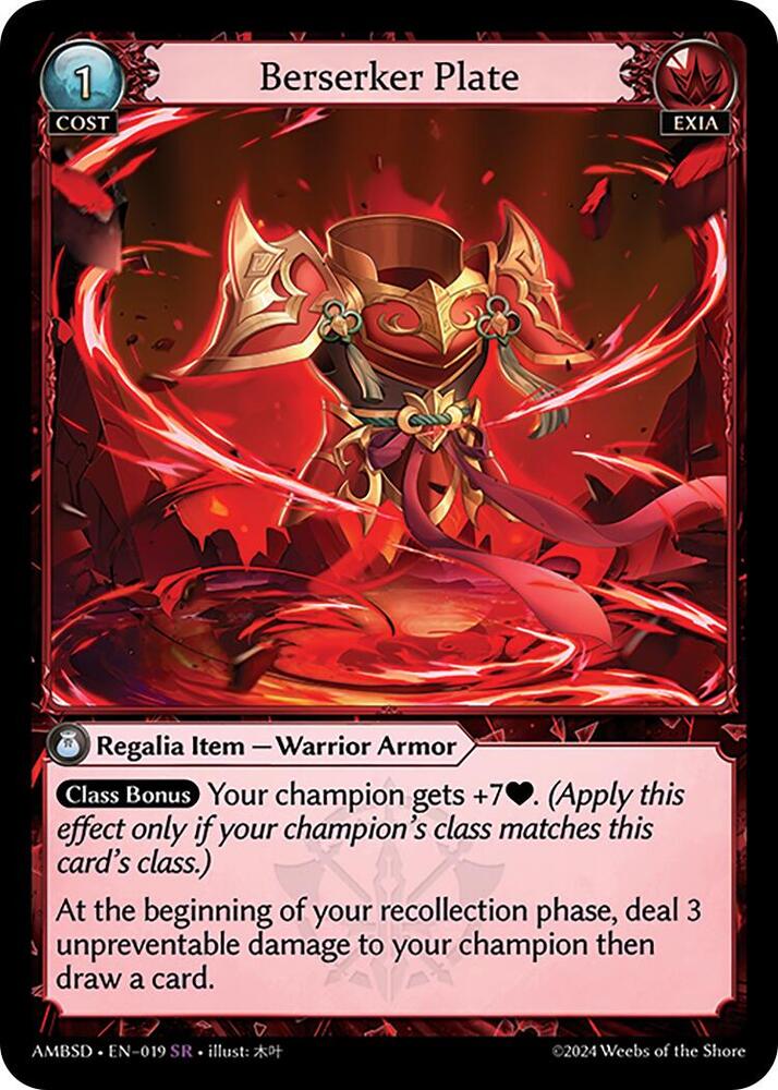 Berserker Plate 019 (Mortal Ambition Starter Decks)  | Good Games Adelaide SA