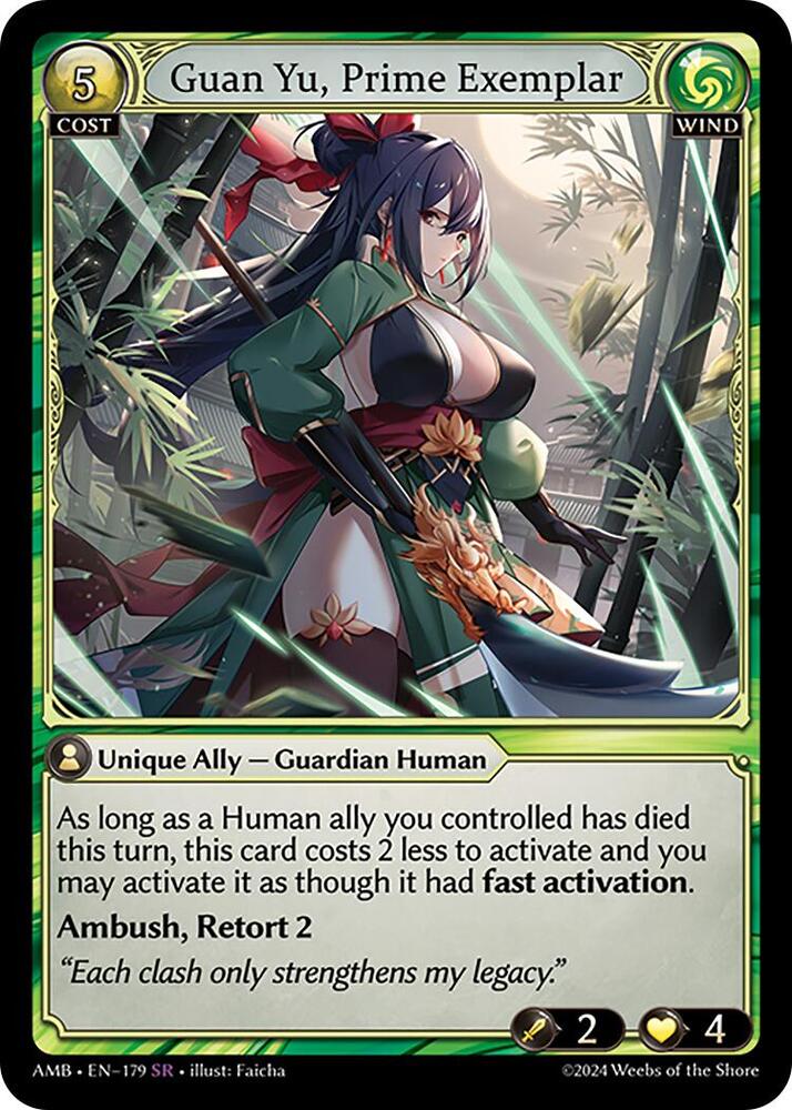 Guan Yu Prime Exemplar 179 (Mortal Ambition)  | Good Games Adelaide SA