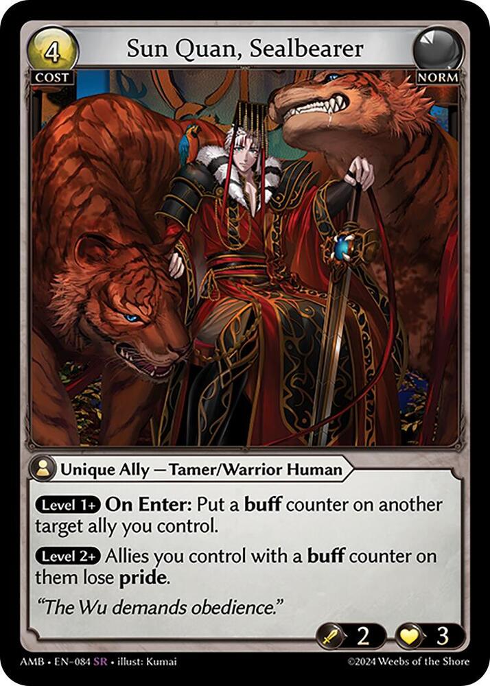 Sun Quan Sealbearer 084 (Mortal Ambition)  - Foil | Good Games Adelaide SA