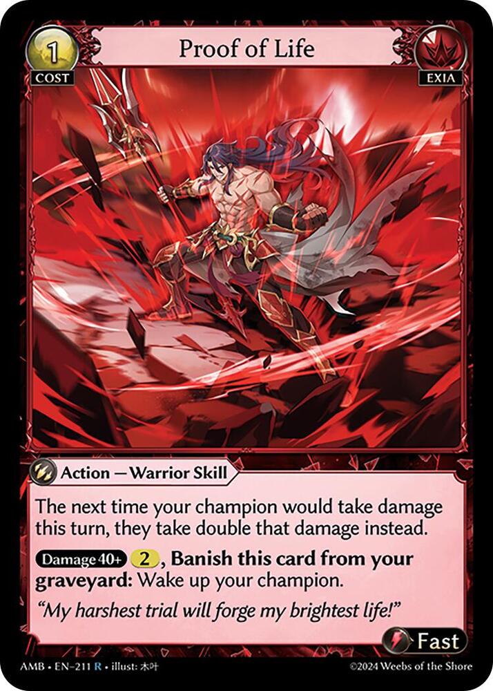 Proof of Life 211 (Mortal Ambition)  - Foil | Good Games Adelaide SA
