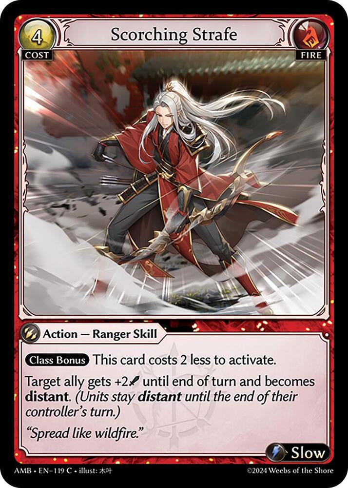 Scorching Strafe 119 (Mortal Ambition)  - Foil | Good Games Adelaide SA