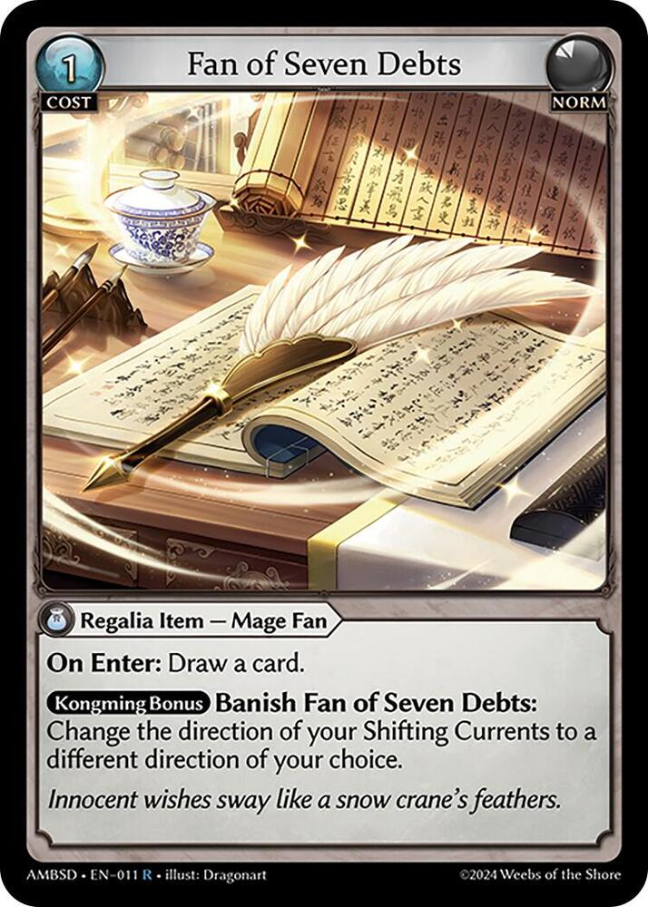 Fan of Seven Debts 011 (Mortal Ambition Starter Decks)  | Good Games Adelaide SA
