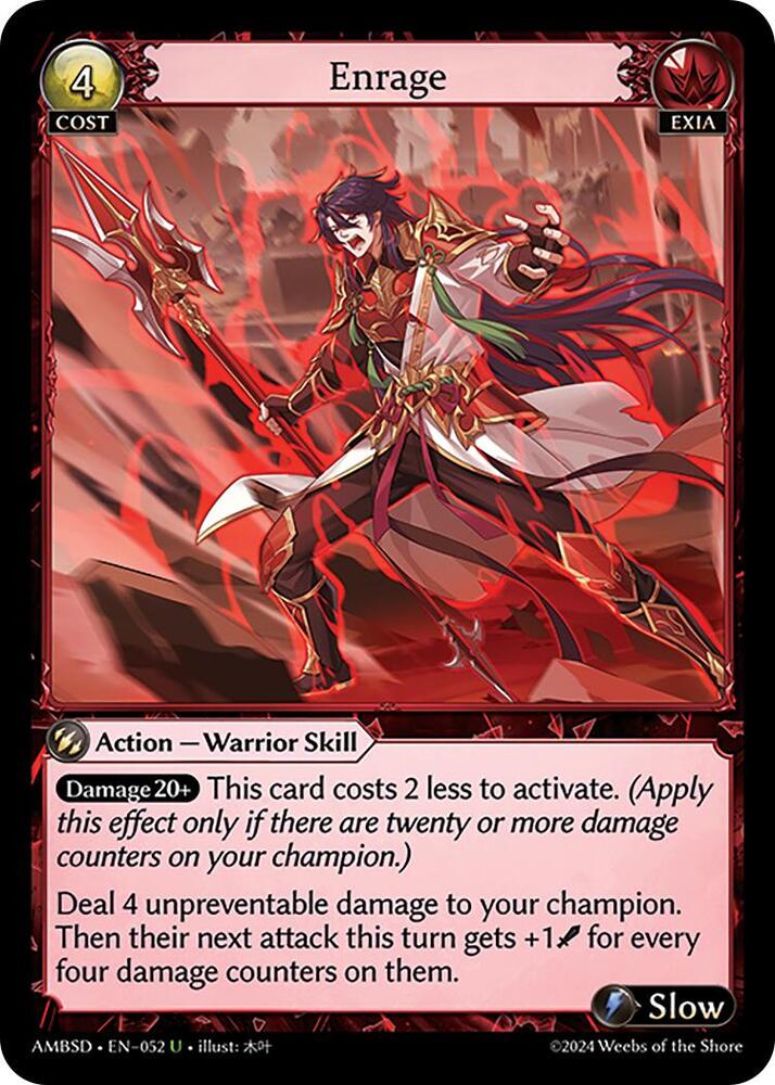 Enrage 052 (Mortal Ambition Starter Decks)  | Good Games Adelaide SA
