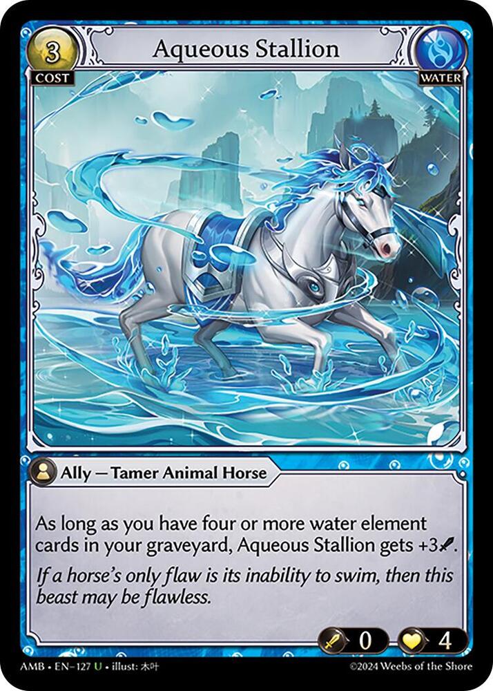 Aqueous Stallion 127 (Mortal Ambition)  - Foil | Good Games Adelaide SA