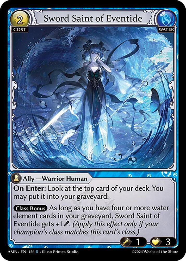 Sword Saint of Eventide 156 (Mortal Ambition)  - Foil | Good Games Adelaide SA
