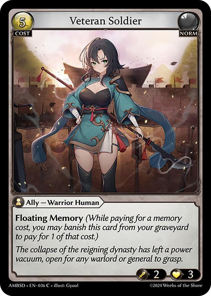 Veteran Soldier 036 (Mortal Ambition Starter Decks)  | Good Games Adelaide SA