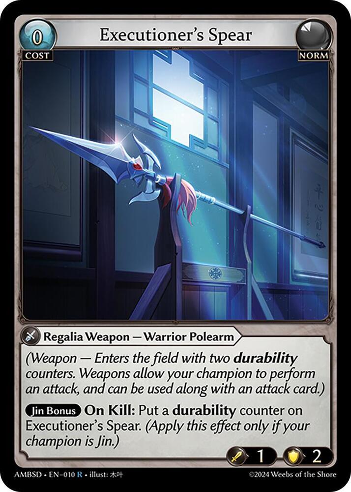 Executioners Spear 010 (Mortal Ambition Starter Decks)  | Good Games Adelaide SA
