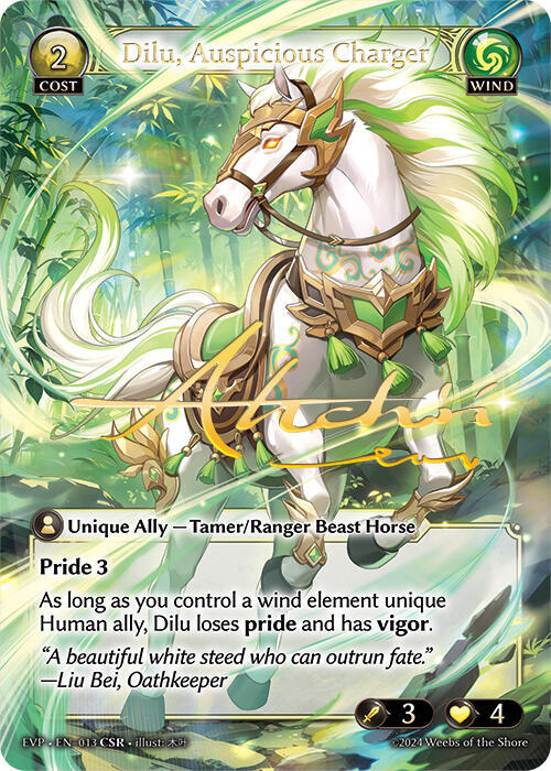 Dilu Auspicious Charger CSR 13 (Mortal Ambition Event Pack)  - Foil | Good Games Adelaide SA