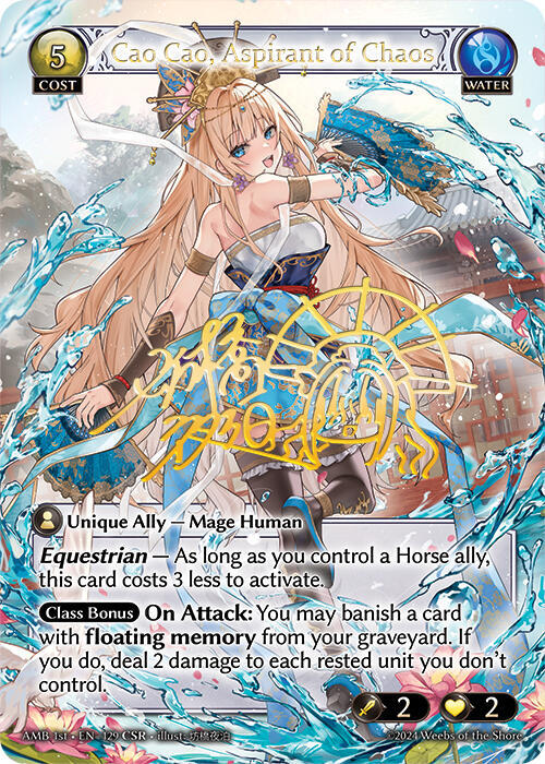 Cao Cao Aspirant of Chaos CSR 129 (Mortal Ambition)  - Foil | Good Games Adelaide SA