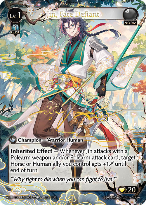 Jin Fate Defiant CSR 004 (Mortal Ambition)  - Foil | Good Games Adelaide SA