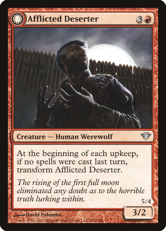 Afflicted Deserter // Werewolf Ransacker 81 (Dark Ascension)  | Good Games Adelaide SA