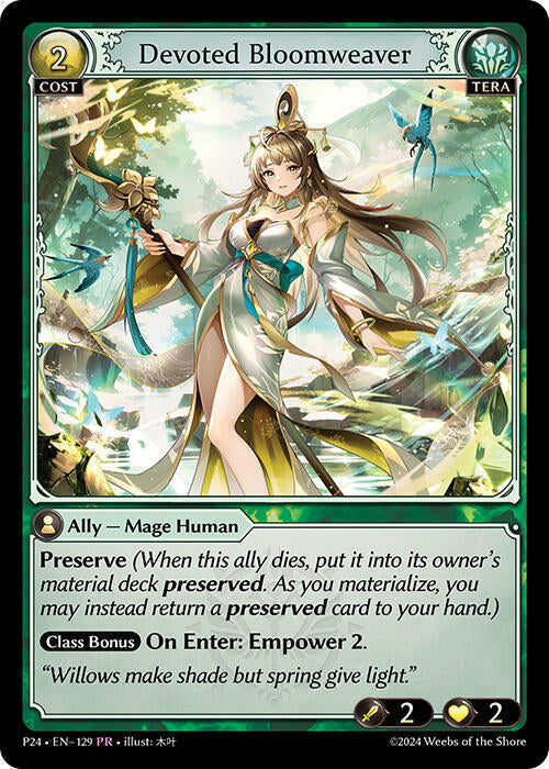 Devoted Bloomweaver 129 (Promotional Cards)  - Foil | Good Games Adelaide SA