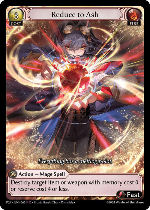 Reduce to Ash 063 (Promotional Cards)  - Foil | Good Games Adelaide SA