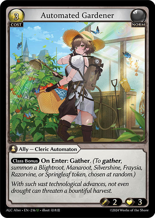 Automated Gardener 216 (Alchemical Revolution Alter Edition)  - Foil | Good Games Adelaide SA