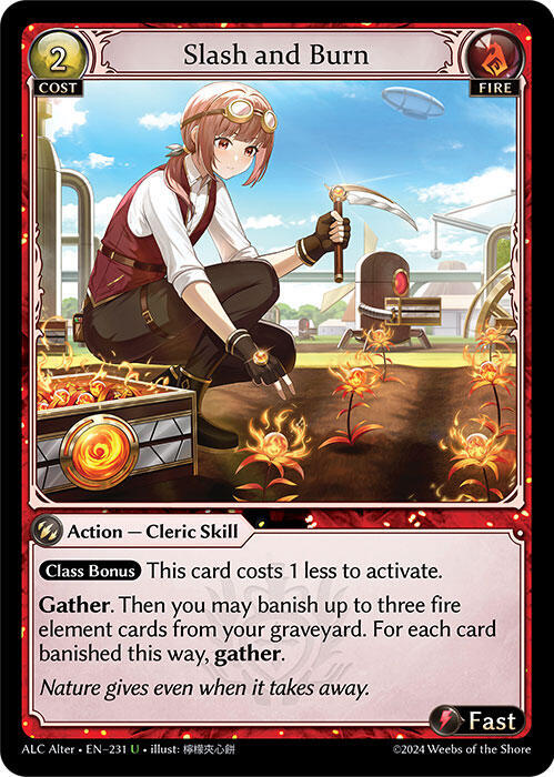 Slash and Burn 231 (Alchemical Revolution Alter Edition)  - Foil | Good Games Adelaide SA