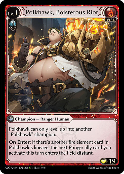 Polkhawk Boisterous Riot 228 (Alchemical Revolution Alter Edition)  - Foil | Good Games Adelaide SA