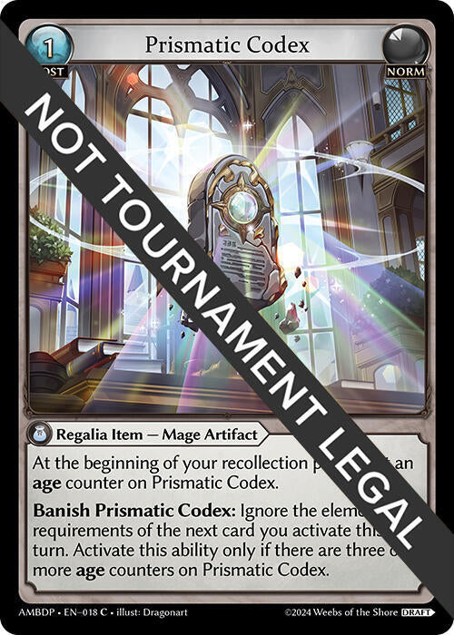 Prismatic Codex 018 (Mortal Ambition Draft Pack)  | Good Games Adelaide SA