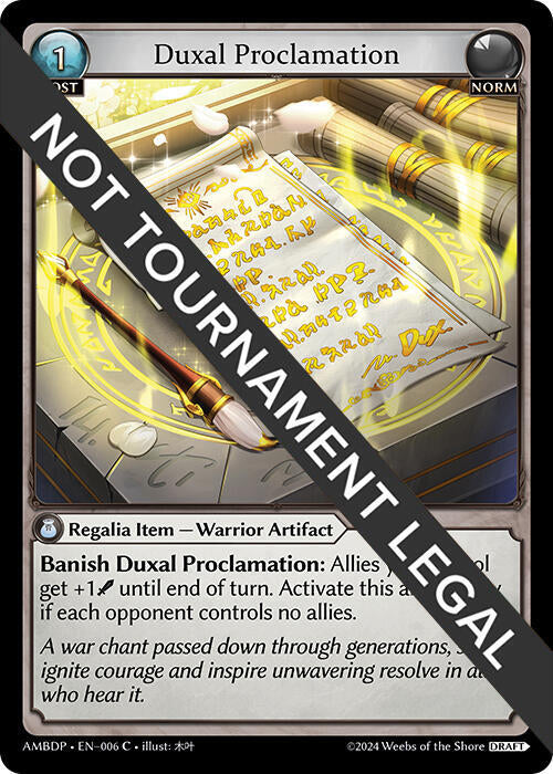 Duxal Proclamation 006 (Mortal Ambition Draft Pack)  | Good Games Adelaide SA