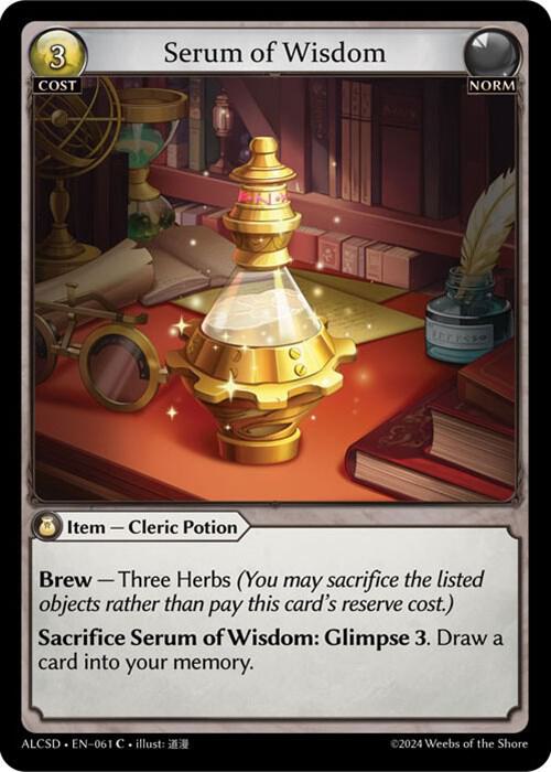 Serum of Wisdom 061 (Alchemical Revolution Starter Decks)  | Good Games Adelaide SA