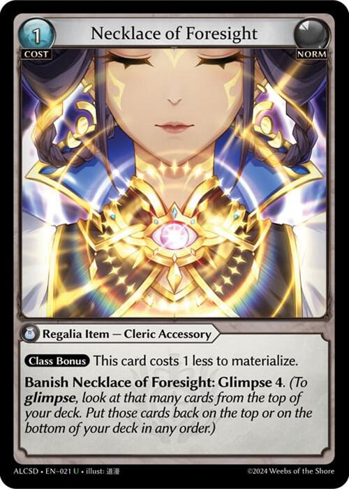 Necklace of Foresight 021 (Alchemical Revolution Starter Decks)  | Good Games Adelaide SA
