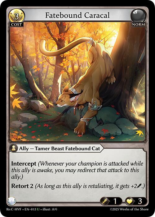 Fatebound Caracal 013 (Guo Jia Re: Collection, Heaven’s Favored)  | Good Games Adelaide SA