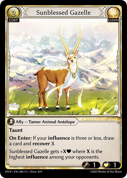 Sunblessed Gazelle 200 (Abyssal Heaven)  - Foil | Good Games Adelaide SA