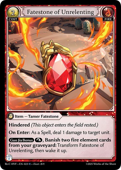 Fatestone of Unrelenting 023 (Guo Jia Re: Collection, Heaven’s Favored)  | Good Games Adelaide SA