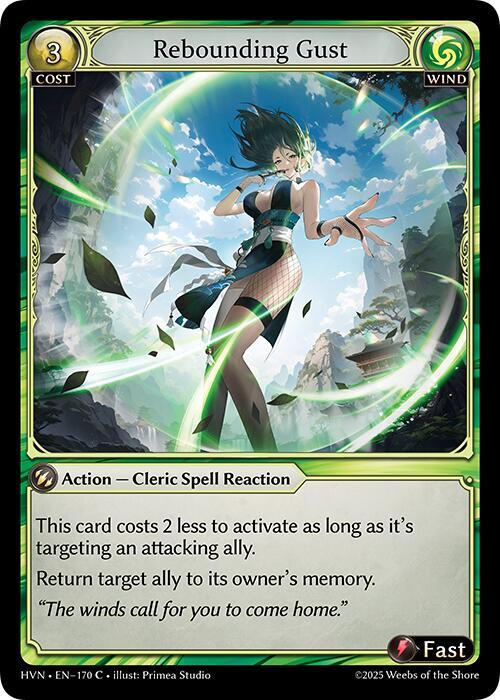 Rebounding Gust 170 (Abyssal Heaven)  - Foil | Good Games Adelaide SA