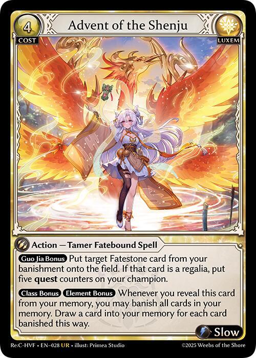 Advent of the Shenju 028 (Guo Jia Re: Collection, Heaven’s Favored)  | Good Games Adelaide SA
