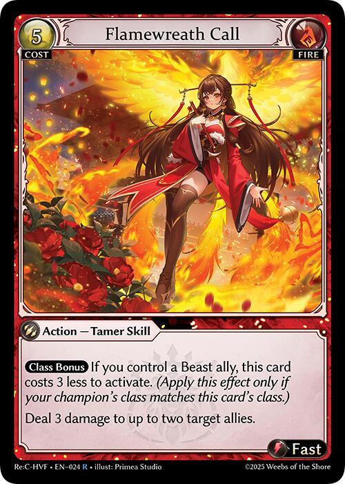Flamewreath Call 024 (Guo Jia Re: Collection, Heaven’s Favored)  | Good Games Adelaide SA
